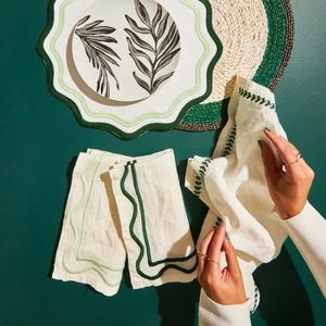 Misette Colorblock Linen Four-Piece Napkin Set